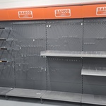 Gereedschapstelling / Magazijnstelling Bahco, showstelling, grijs oran